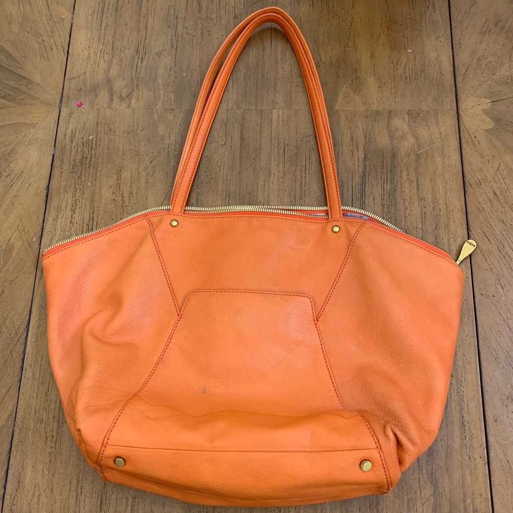 Orange Hobo Tote
